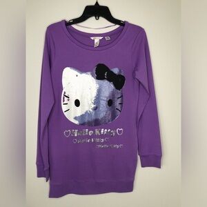 H&M Young Long Purple Hello Kitty Top/Tee/T-shirt Size 14Y